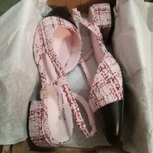 Aldo vegan Call it Spring pink plaid shoes brand new in packaging size 7